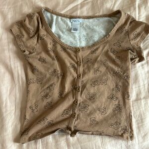 Cute brown teddy bear t shirt